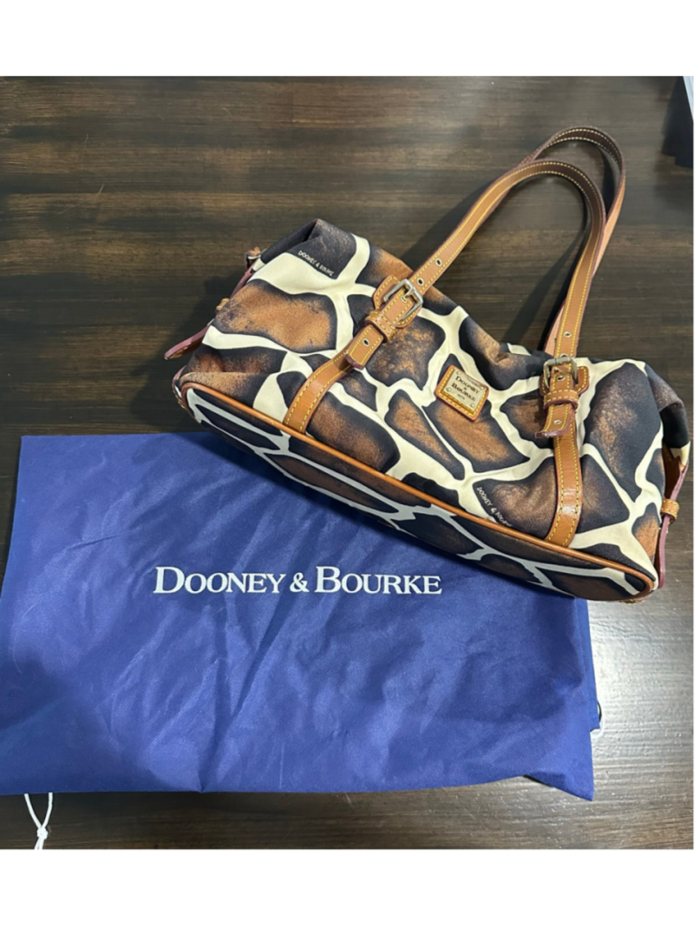 Women's Dooney & Bourke Giraffe Print Satchel Bag, One Size, Brown/Beige - Picture 11 of 11
